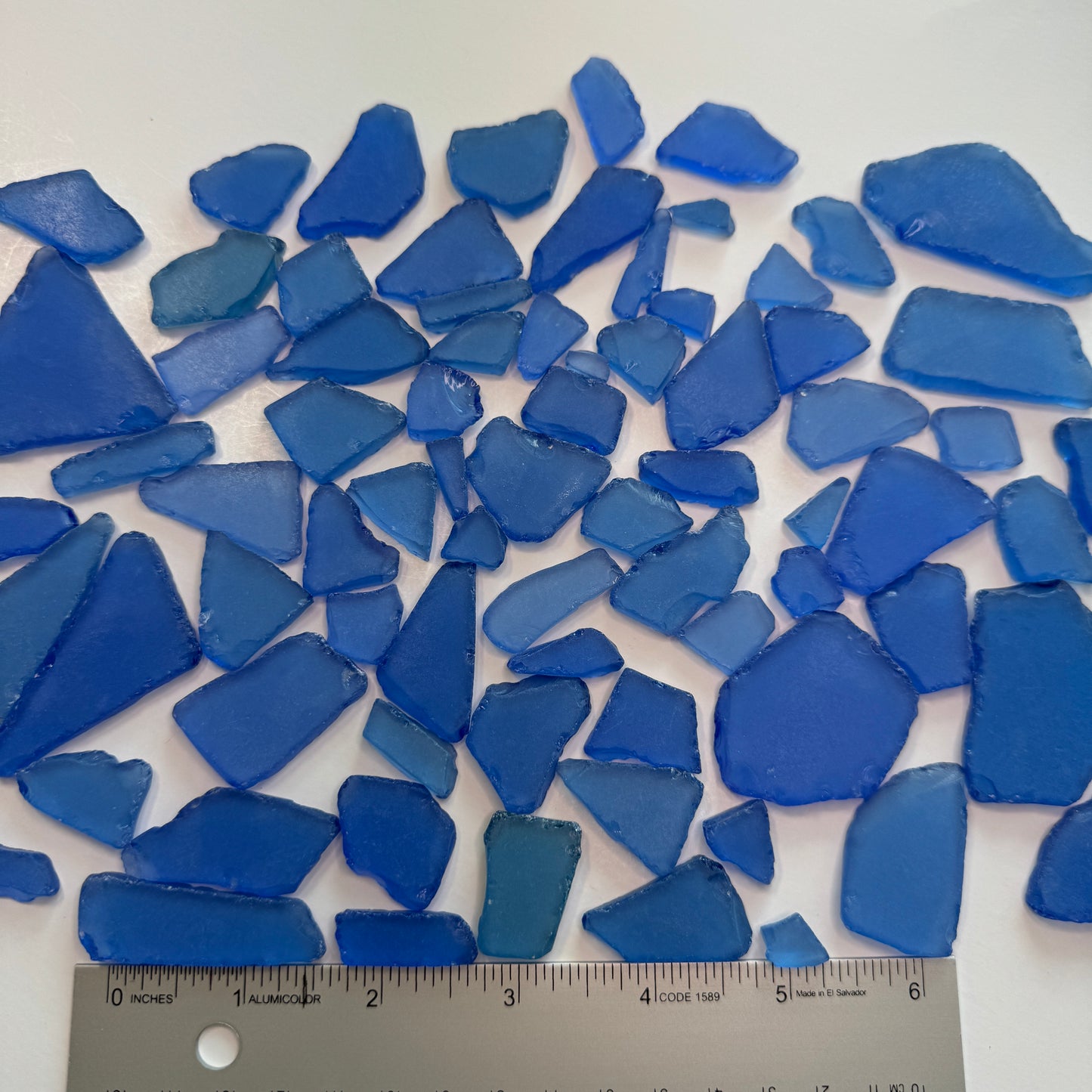 Dark Blue Sea Glass, Broken Tumbled Glass for Art & Crafting Projects, Dark Blue Sea Glass