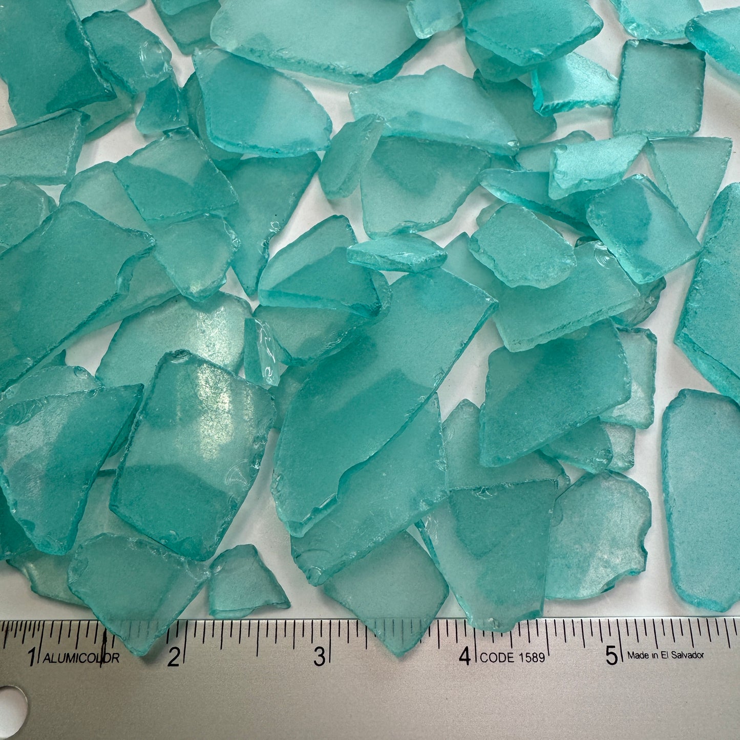 Aqua Sea Glass, Broken Tumbled Glass for Art & Crafting Projects, Aqua Sea Glass