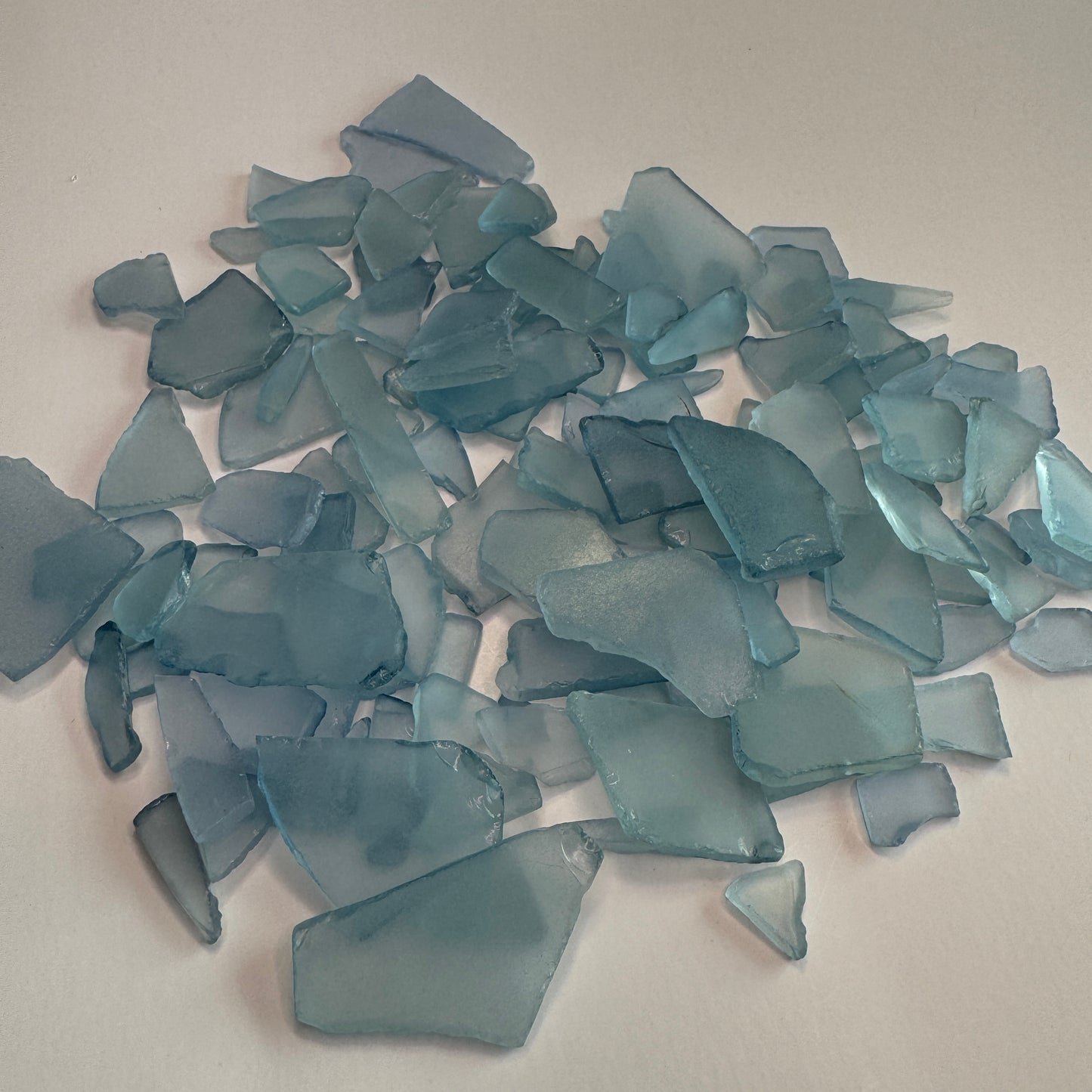 Light Blue Sea Glass, Broken Tumbled Glass for Art & Crafting Projects, Light Blue Sea Glass