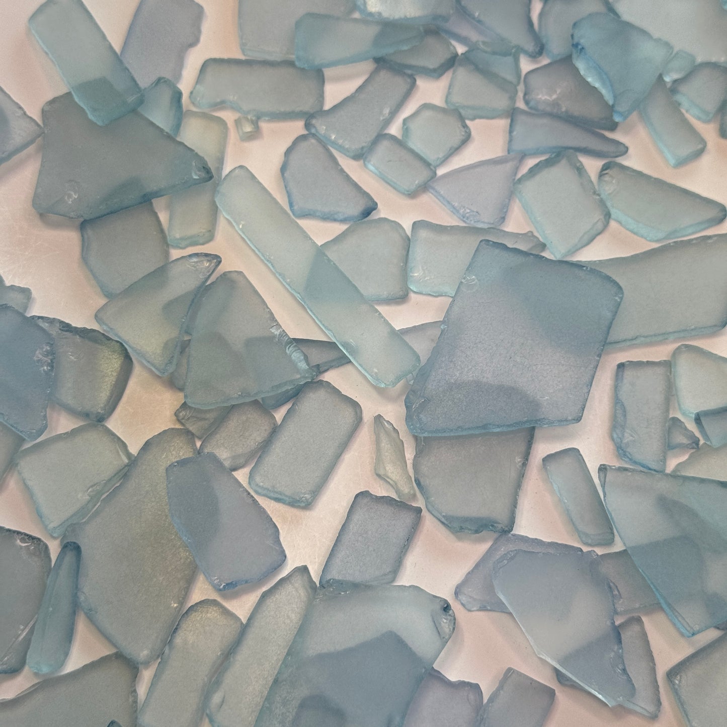 Light Blue Sea Glass, Broken Tumbled Glass for Art & Crafting Projects, Light Blue Sea Glass