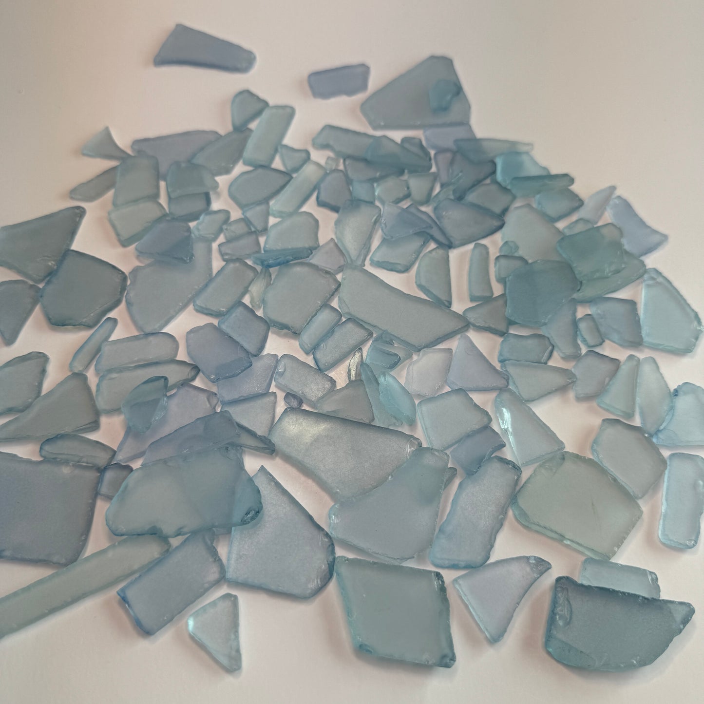 Light Blue Sea Glass, Broken Tumbled Glass for Art & Crafting Projects, Light Blue Sea Glass