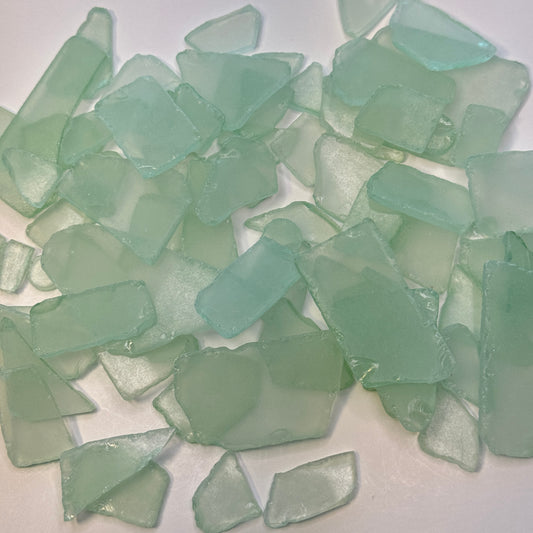 Mint Green Sea Glass, Broken Tumbled Glass for Art & Crafting Projects, Mint Green Sea Glass