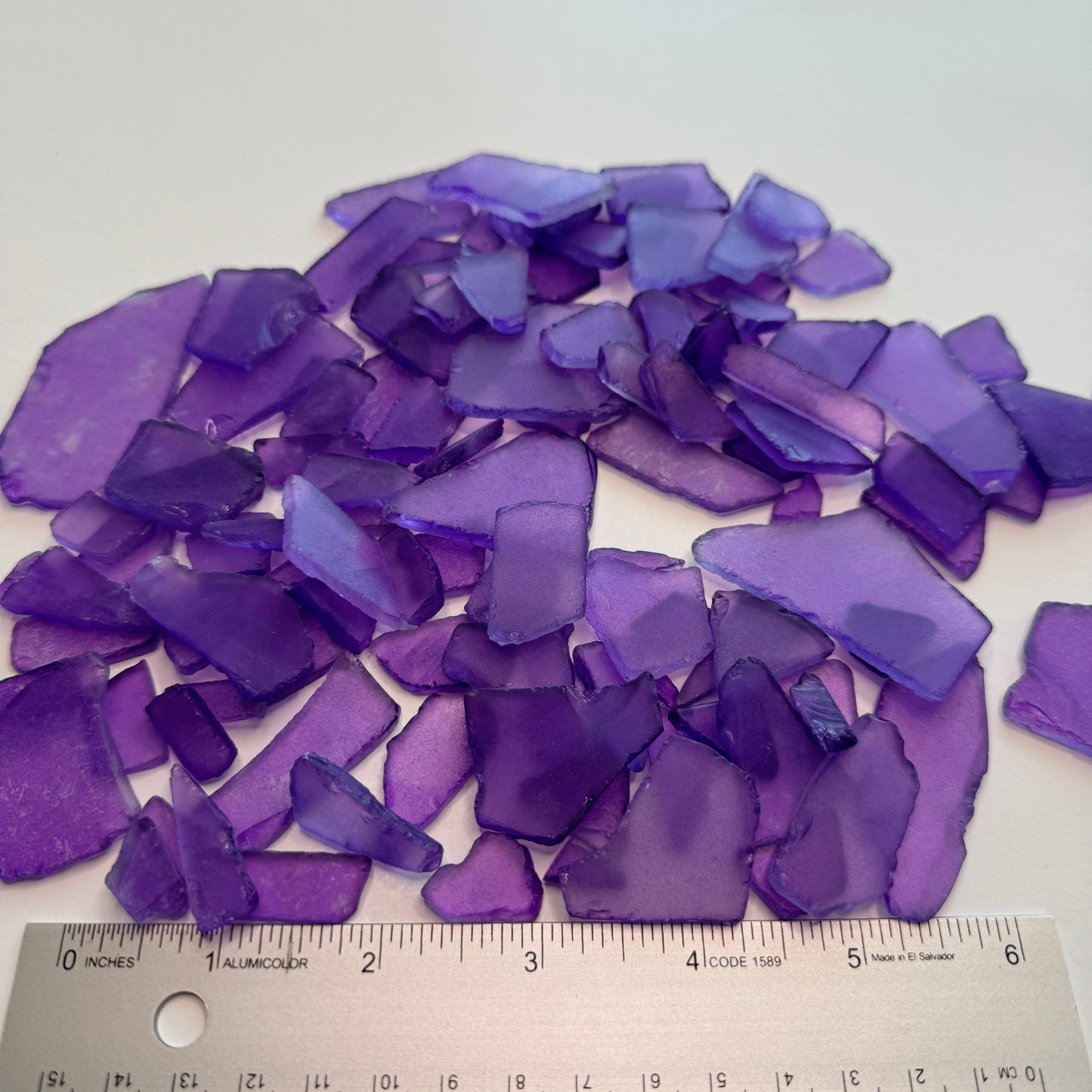 Purple Sea Glass, Broken Tumbled Glass for Art & Crafting Projects, Purple Sea Glass