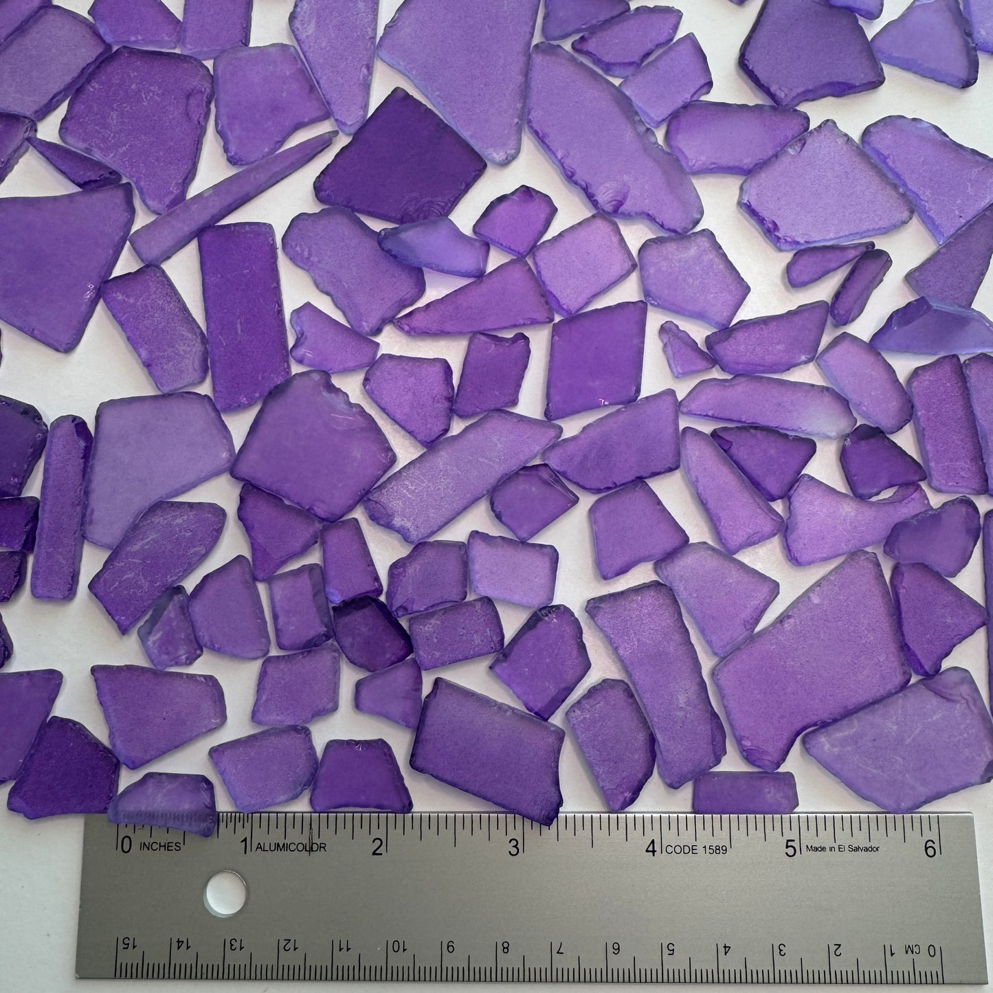 Purple Sea Glass, Broken Tumbled Glass for Art & Crafting Projects, Purple Sea Glass