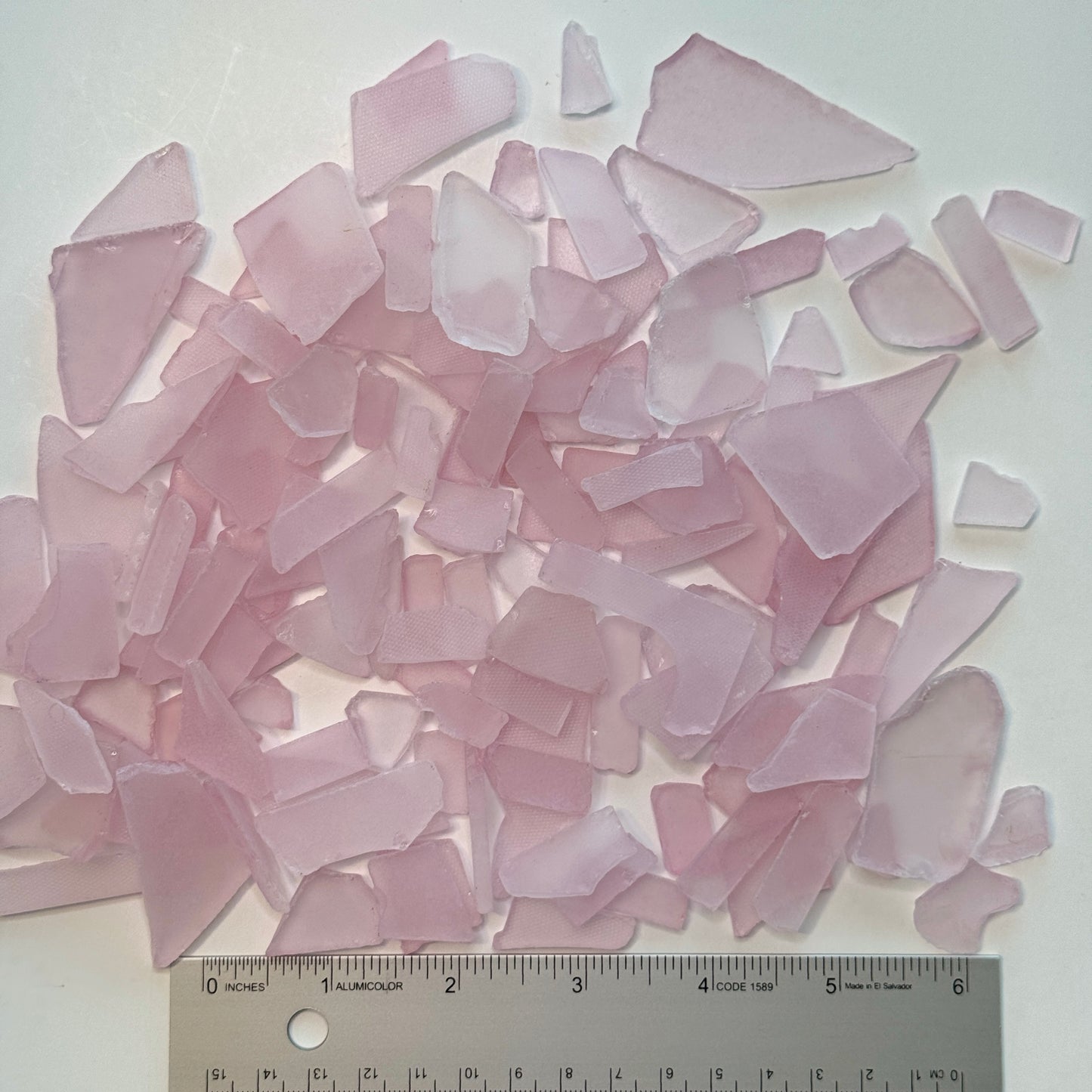 Pink Sea Glass, Broken Tumbled Glass for Art & Crafting Projects, Pink Sea Glass