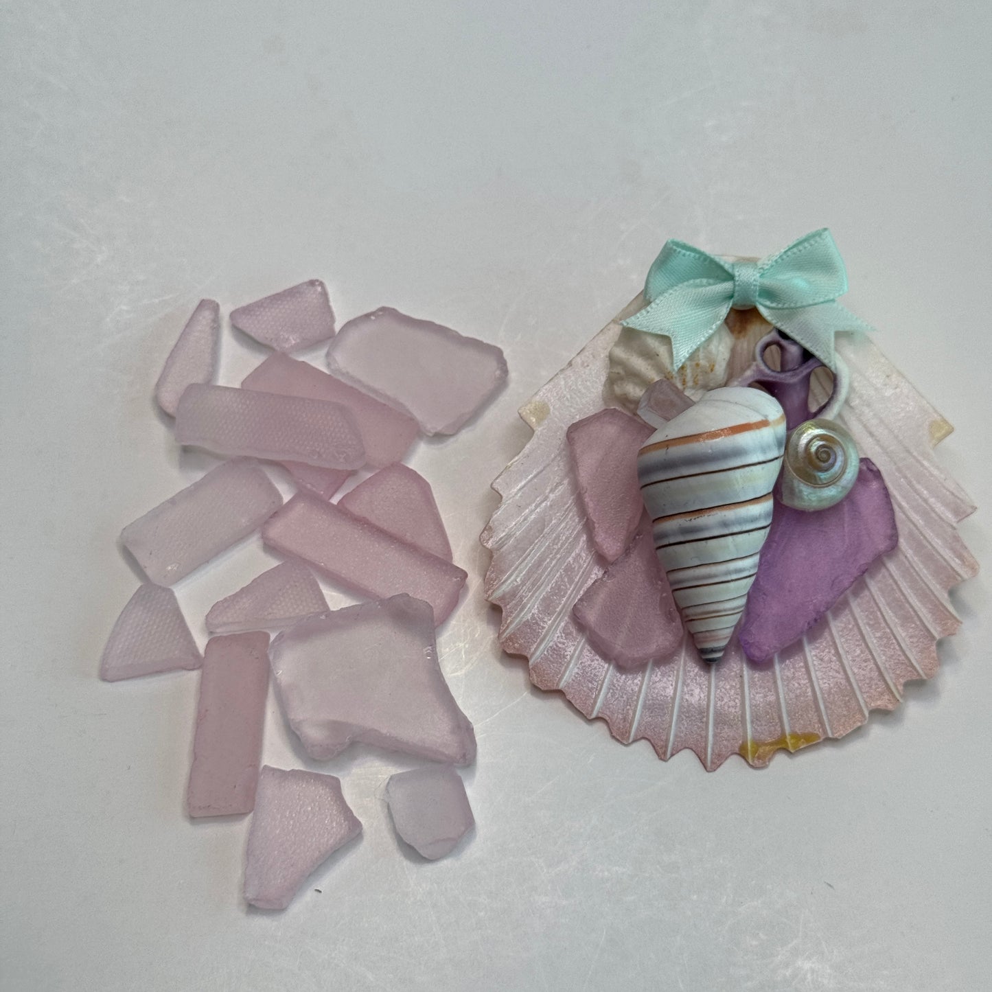 Pink Sea Glass, Broken Tumbled Glass for Art & Crafting Projects, Pink Sea Glass