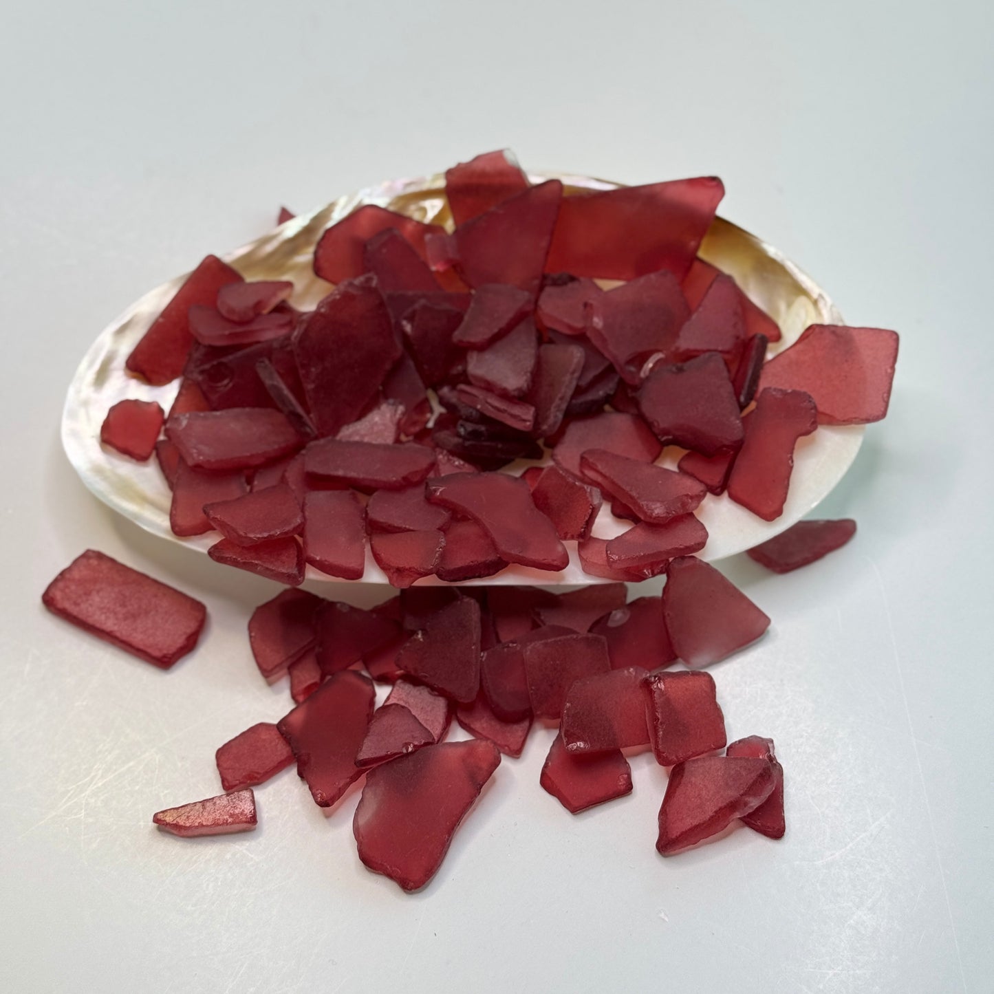 Burgundy  Sea Glass, Broken Tumbled Glass for Art & Crafting Projects ,Red Sea Glass