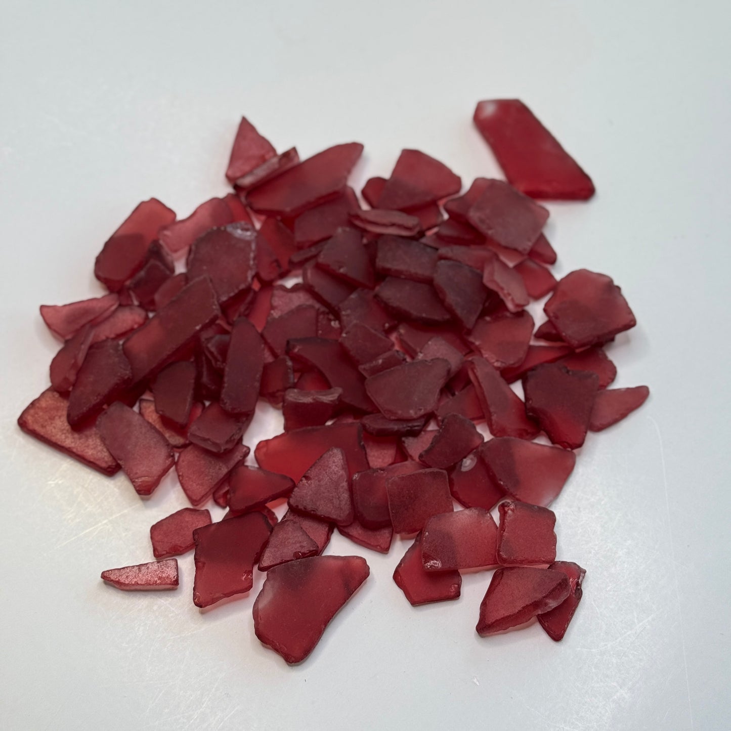 Burgundy  Sea Glass, Broken Tumbled Glass for Art & Crafting Projects ,Red Sea Glass