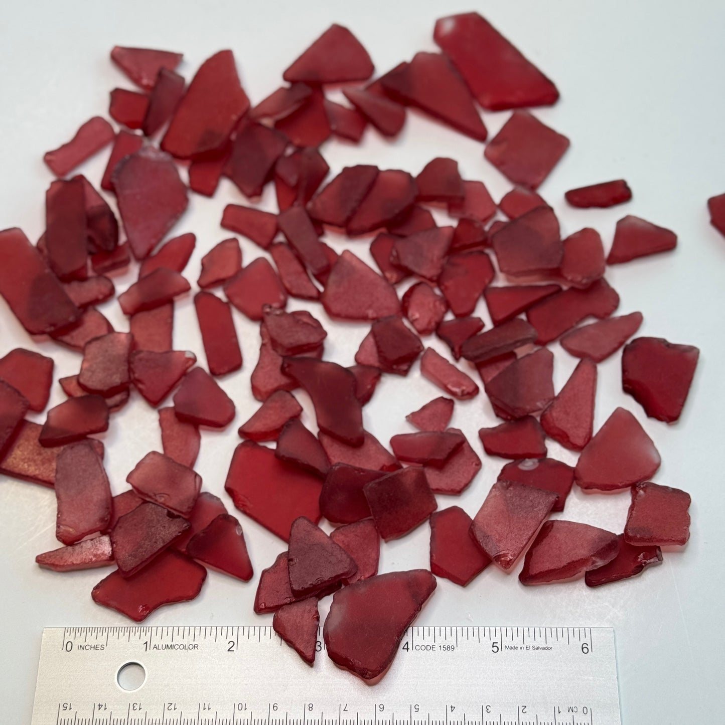 Burgundy  Sea Glass, Broken Tumbled Glass for Art & Crafting Projects ,Red Sea Glass