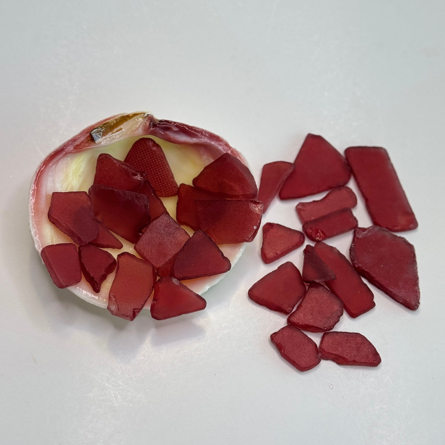 Burgundy  Sea Glass, Broken Tumbled Glass for Art & Crafting Projects ,Red Sea Glass