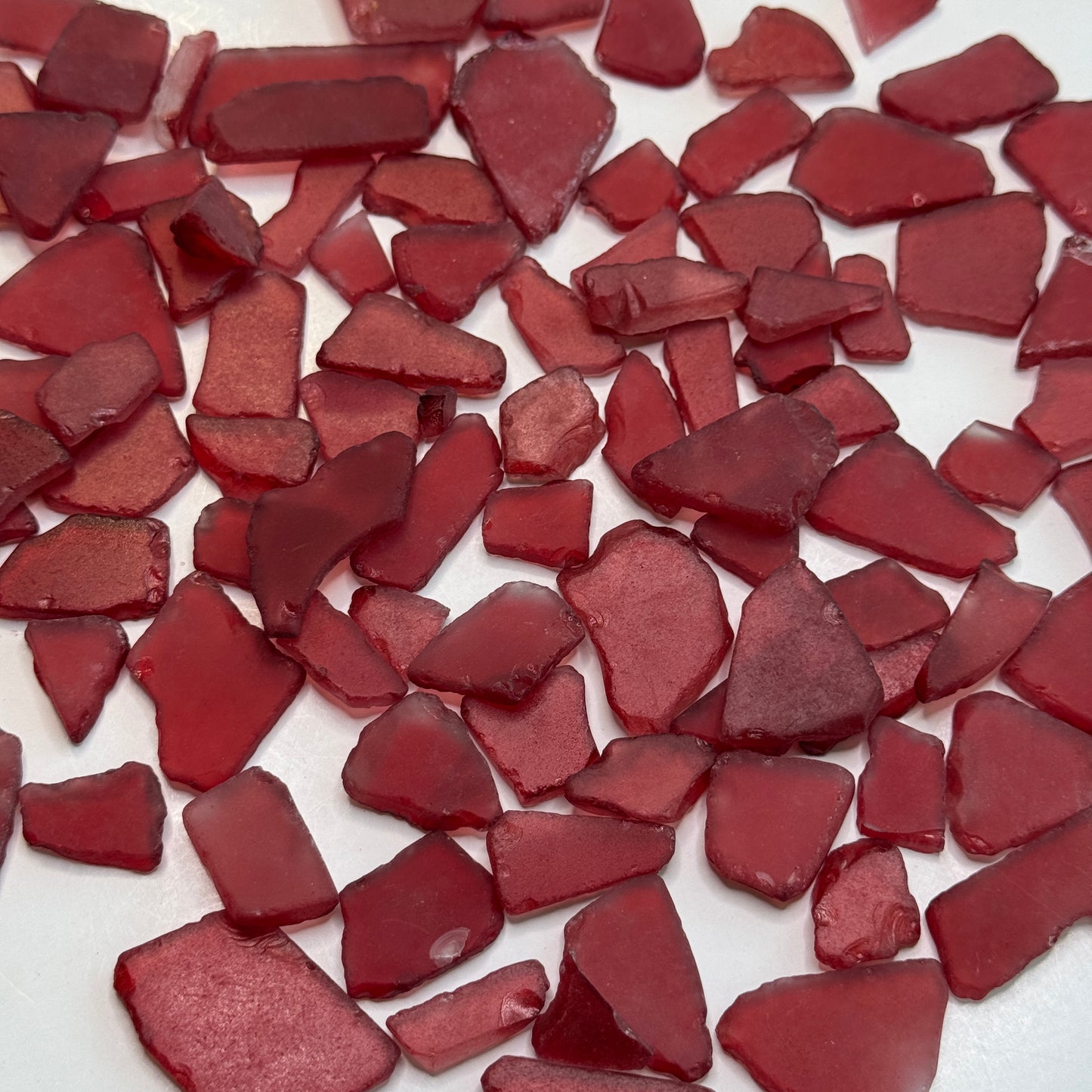 Burgundy  Sea Glass, Broken Tumbled Glass for Art & Crafting Projects ,Red Sea Glass