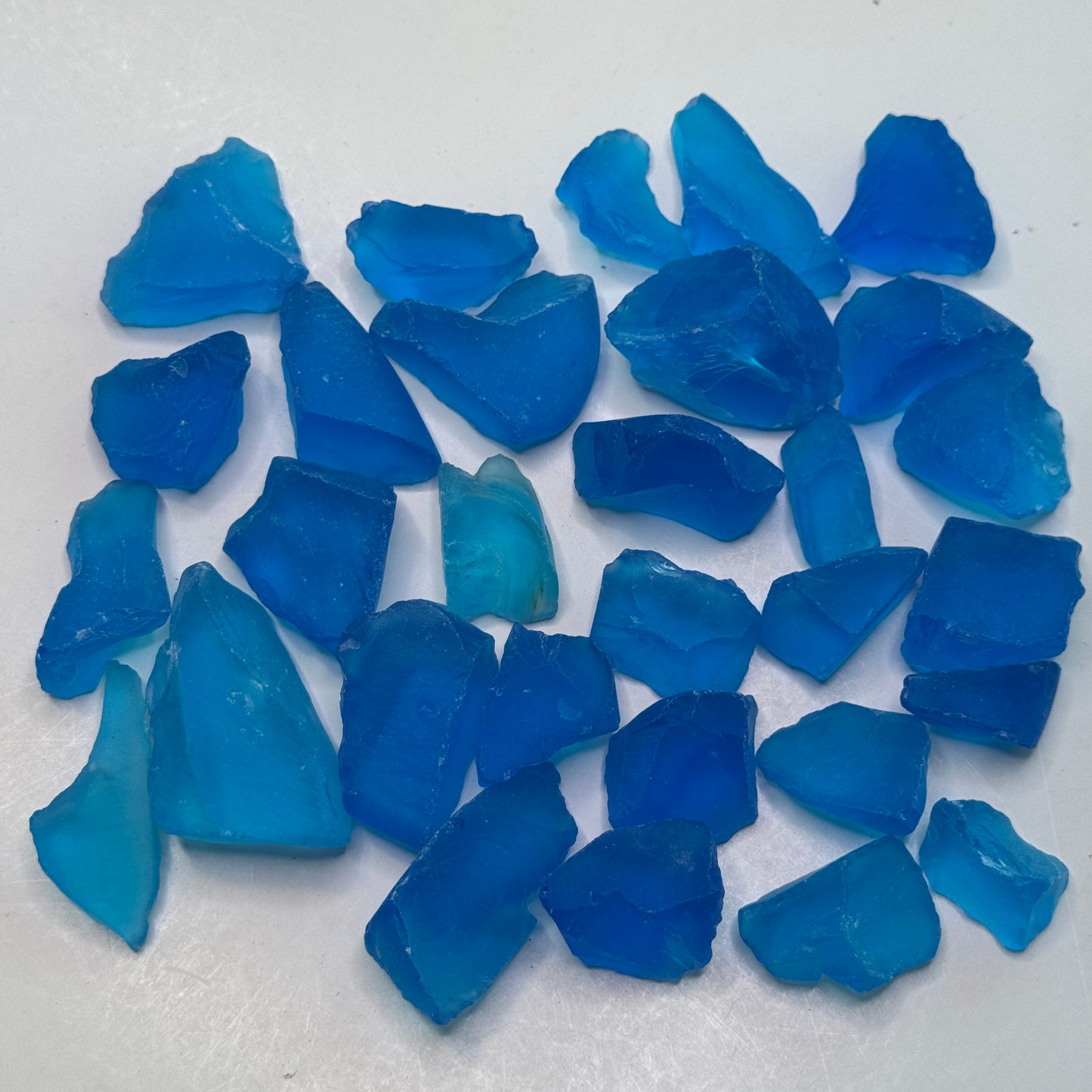 Rare Chunky Cobalt Blue Sea Glass, Broken Tumbled Glass for Art & Crafting Projects, Thick Cobalt Blue Sea Glass