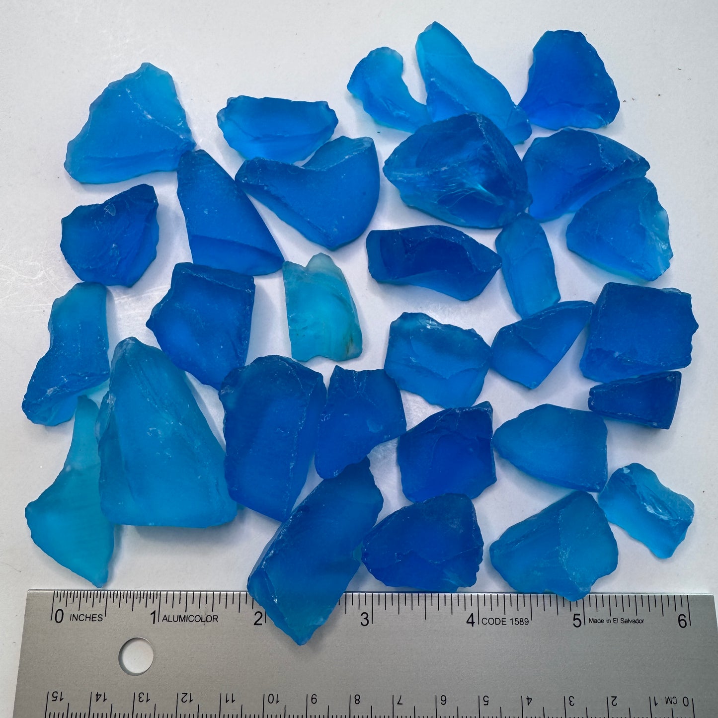 Rare Chunky Cobalt Blue Sea Glass, Broken Tumbled Glass for Art & Crafting Projects, Thick Cobalt Blue Sea Glass